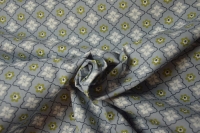 Baumwolle "Sunday" Blumen Muster rauchblau